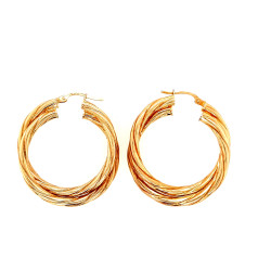 Pre Owned 9ct Hoop Earrings ZN330